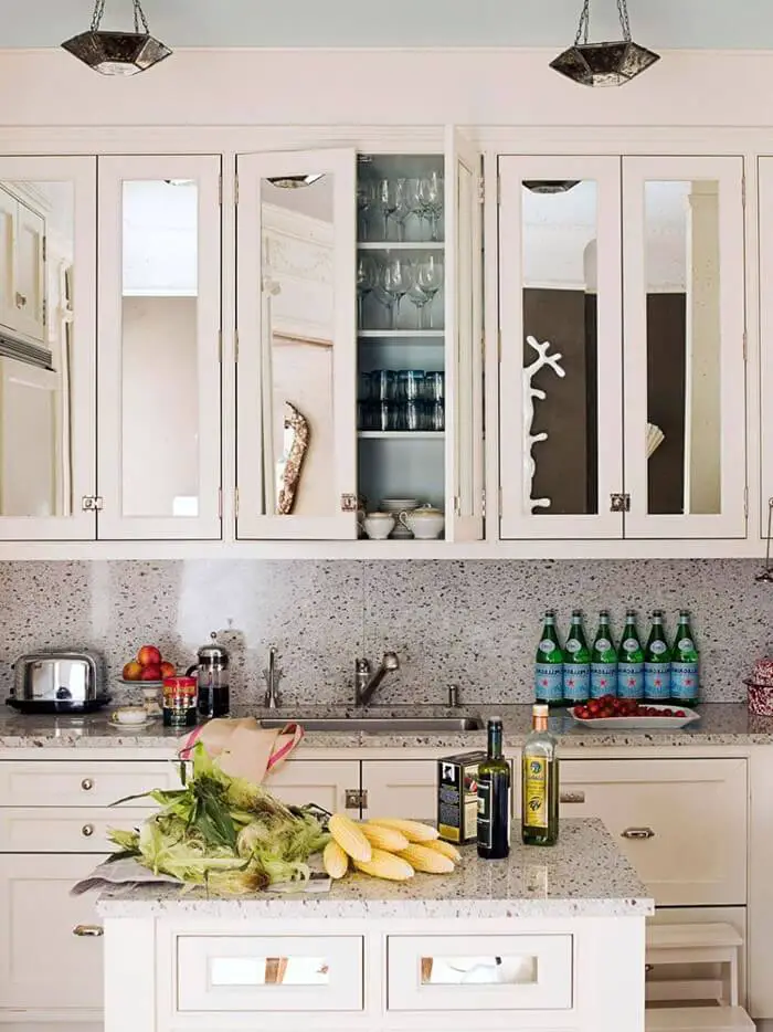 mirror in kitchen