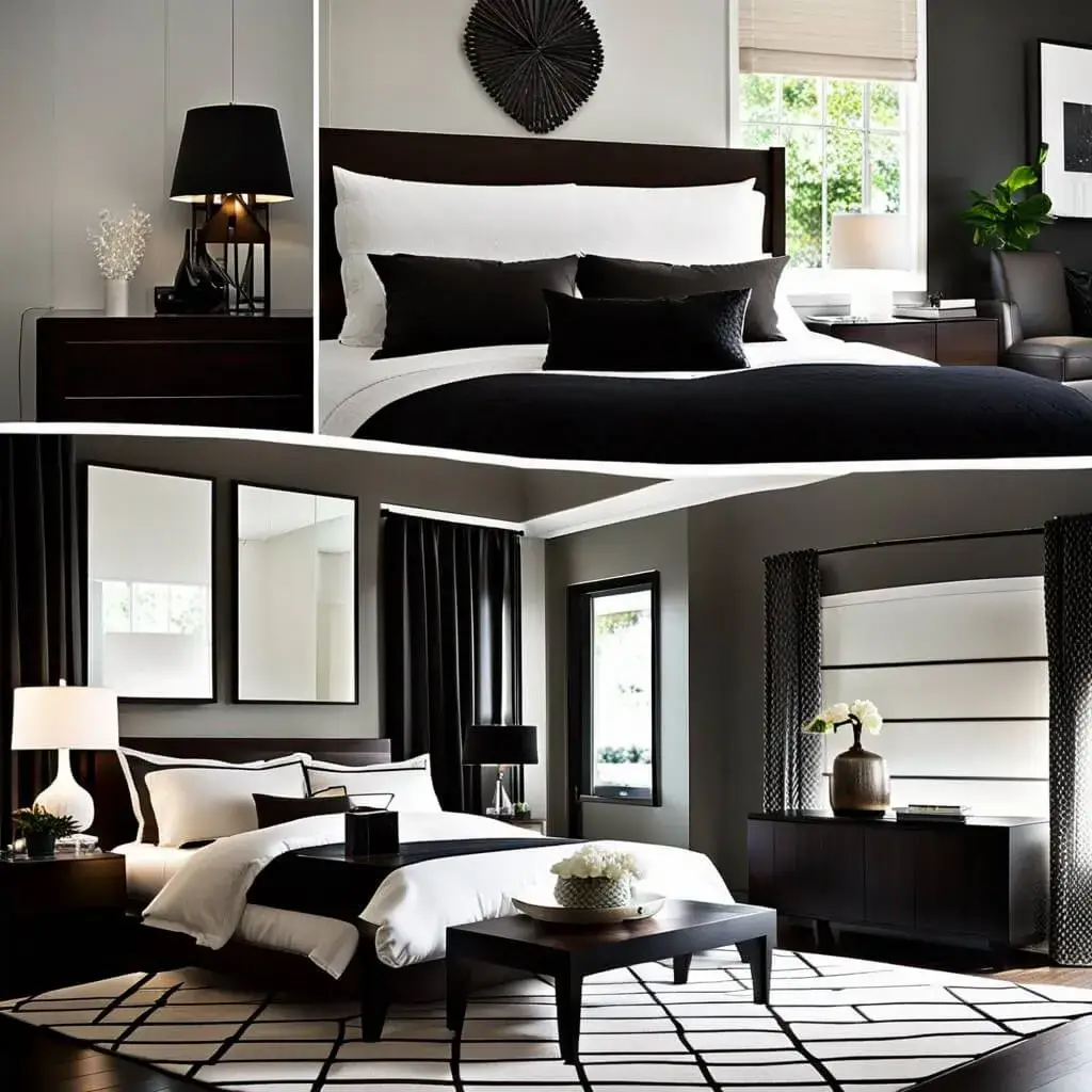 a dark wood bed frame can look modern and stylish when paired with crisp white bedding