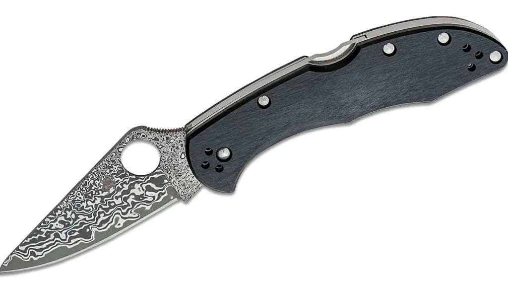 Spyderco Delica 4 Folding Knife with pakkawood handle