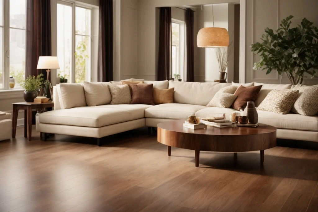 Light Wood Furniture on Dark Wood Floors 