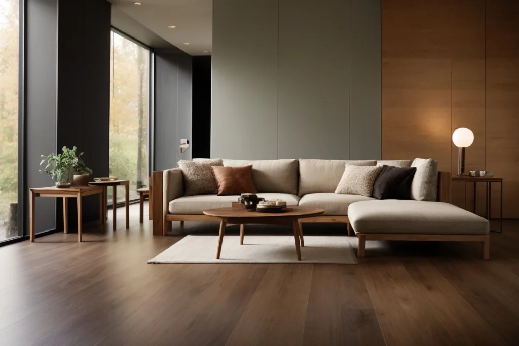Light Wood Furniture on Dark Wood Floors 