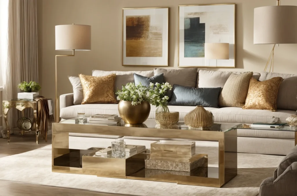 Arrange Furniture in Living Rooms with functional and decorative table