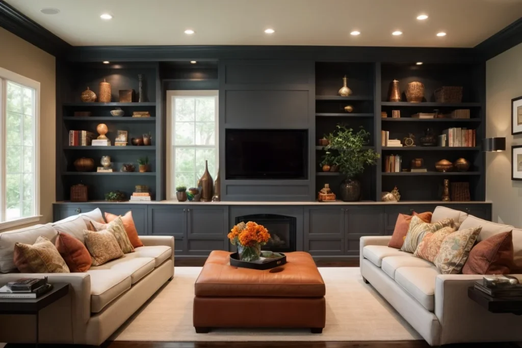 use Built-in Solutions when decorate large living room