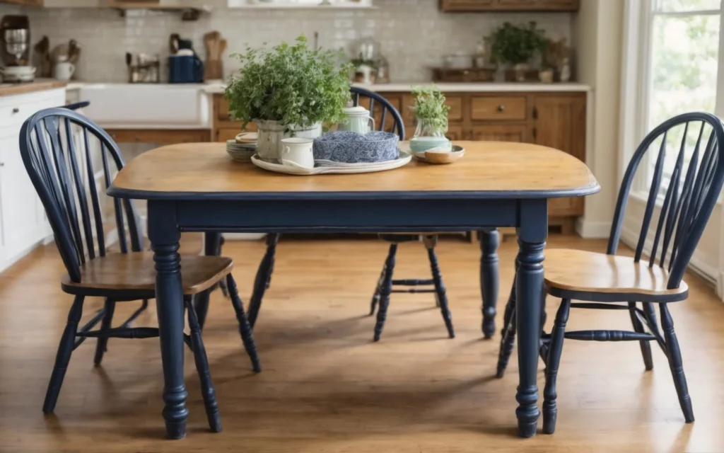 before after Chalk Paint Lacquer on 
Kitchen Table Set