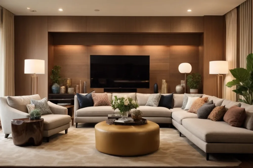 Create a Defined Media Zone to decorate large living room