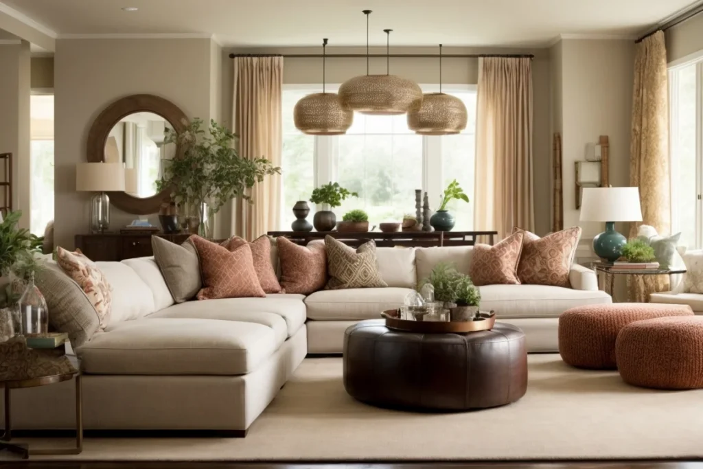 Creating Intimacy when decorate large living room