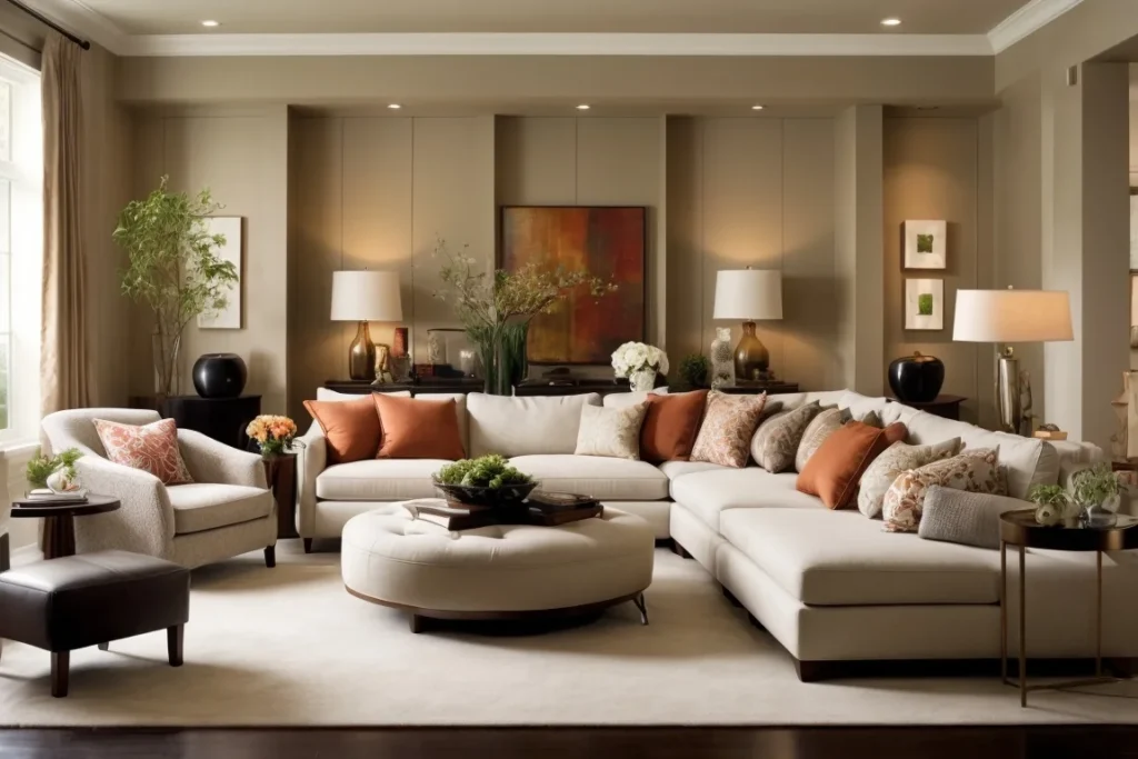 decorate large living room considering Furniture Layout