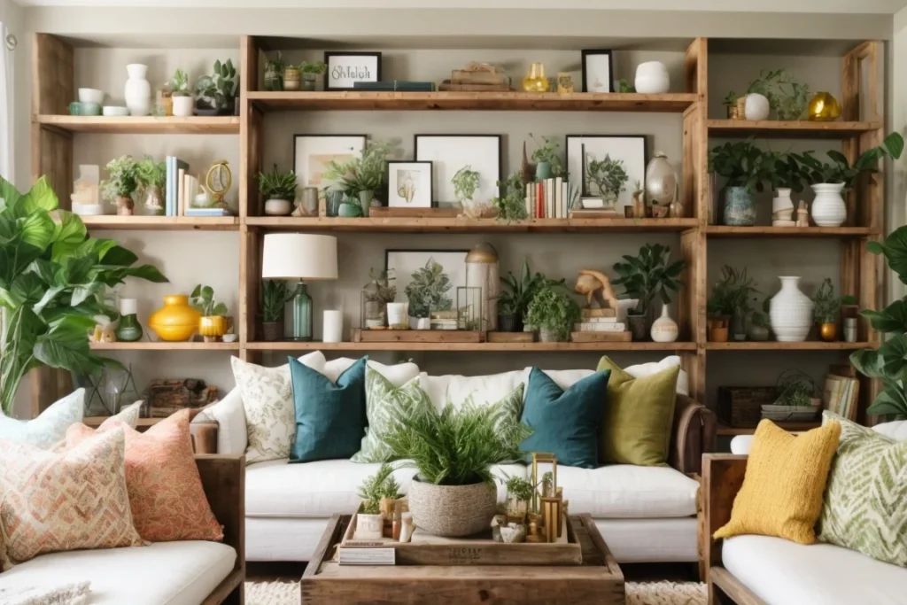 Ideas for Decorating Shelves in Living Room