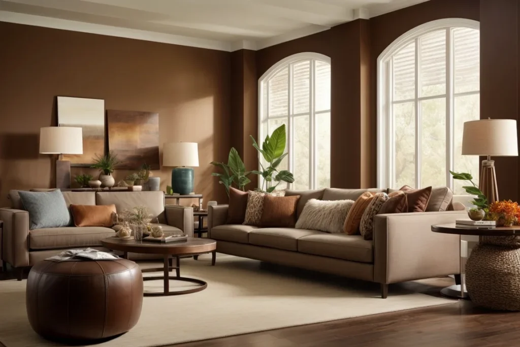 Paint Color Ideas for Brown Furniture in Living Room