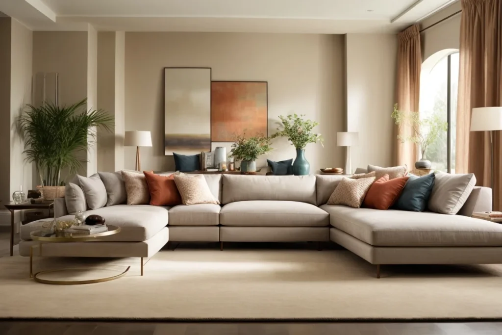 Select Statement Sofas with Substantial Profiles to decorate large living room