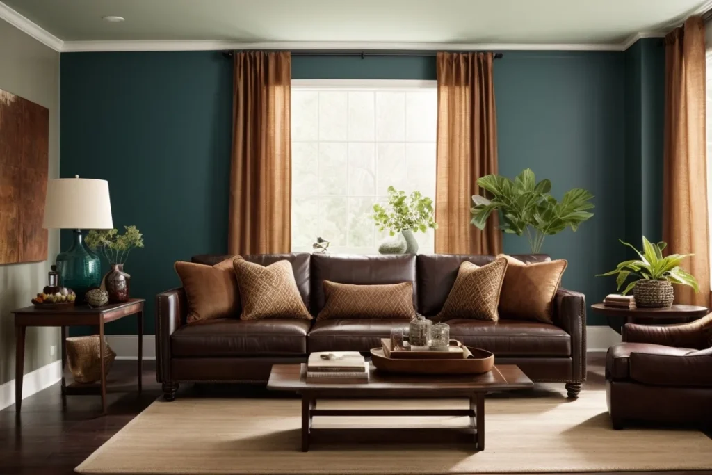 Sofa Styles and Paint Colors For Living Room With Brown Furniture
