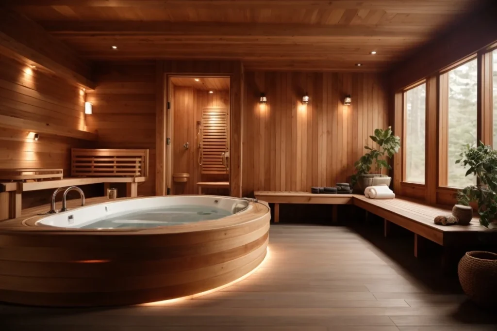 using cedar wood for sauna design ideas