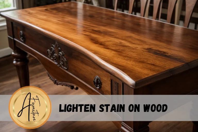 how to lighten stain on wood furniture