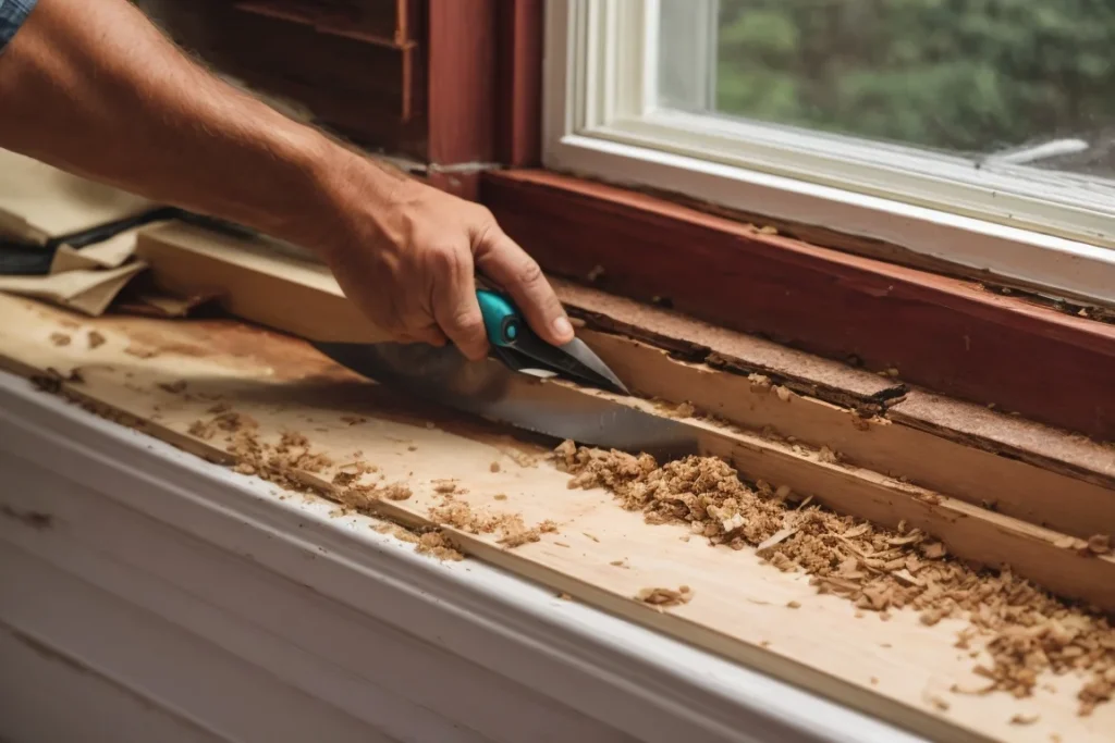 Removing the Damaged Sill