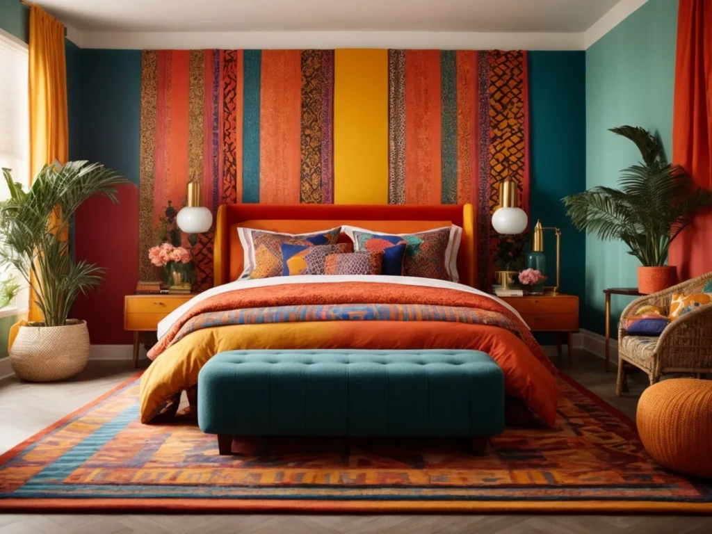 Bold Colors and Patterns in Bedroom Furniture Styles