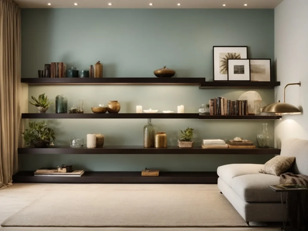 Consider Ledge Floating Shelves in living room