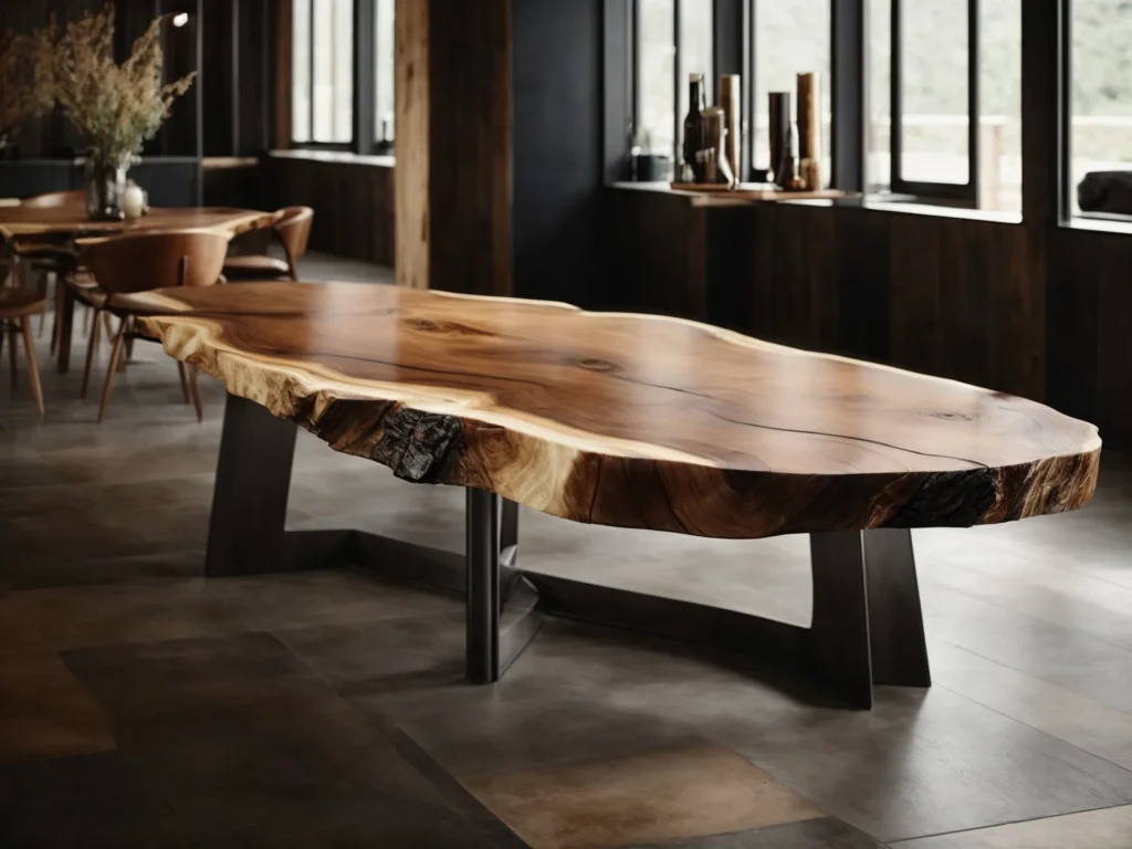 contemporary Rustic Wood Tables