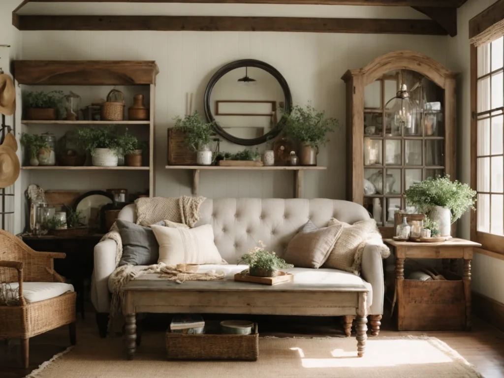 rustic farmhouse living room