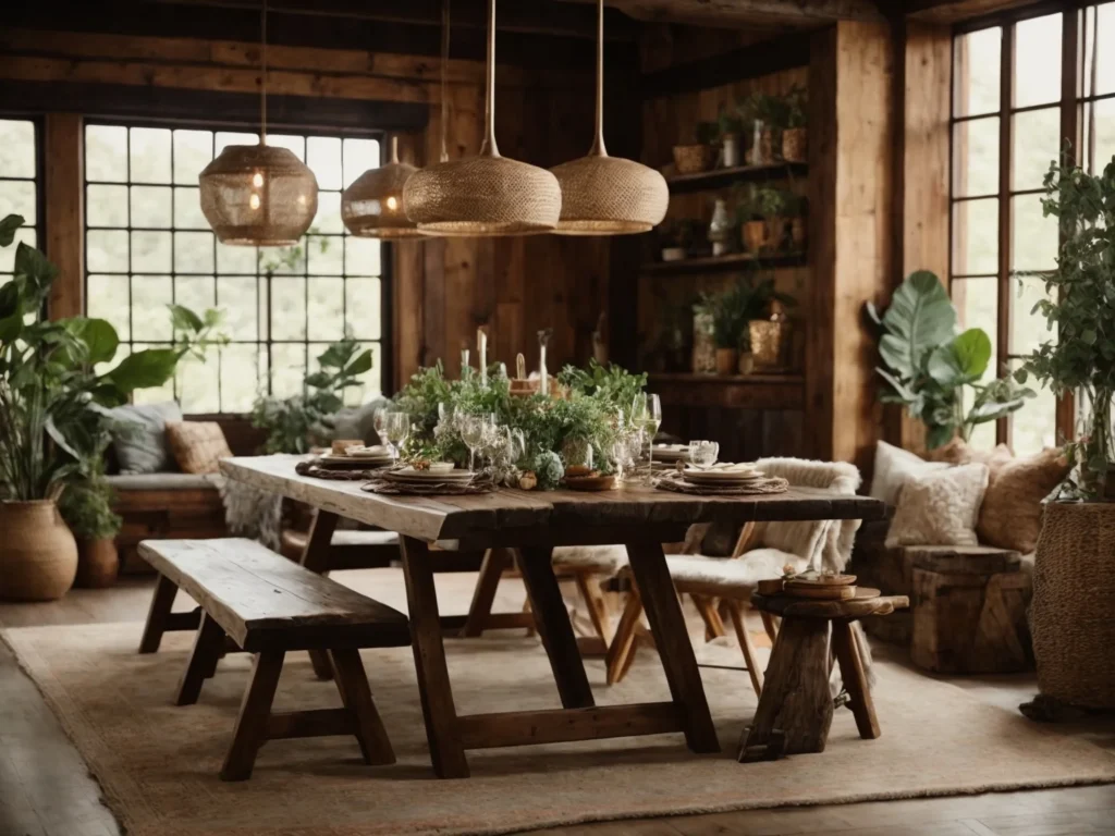 eclectic Rustic Wood Tables