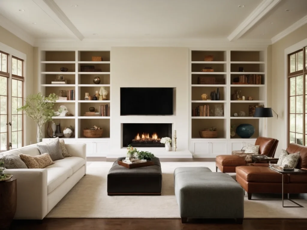 Flank Fireplaces or Windows in living room