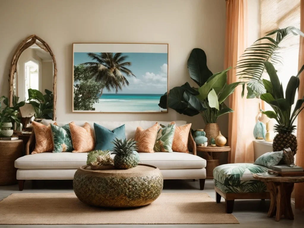 Incorporate Art and Accessories in tropical Style Furniture