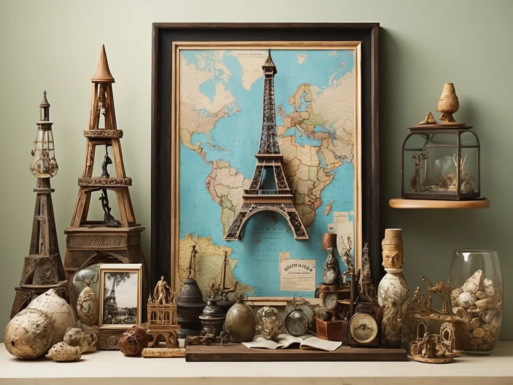 Incorporating Vintage Travel Memories to create Cute Living Room ideas