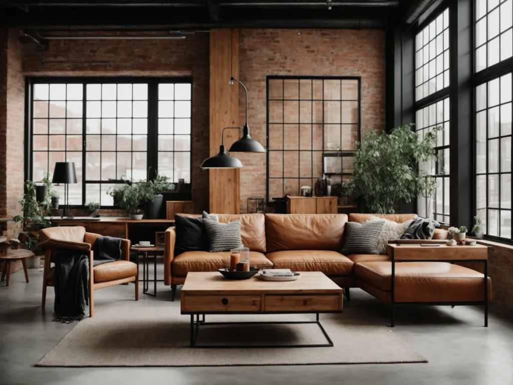 industrial Scandinavian Wood Furniture