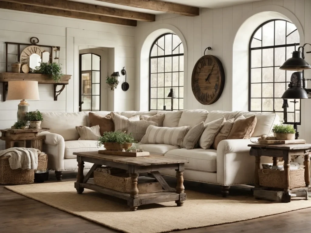 rustic farmhouse living room