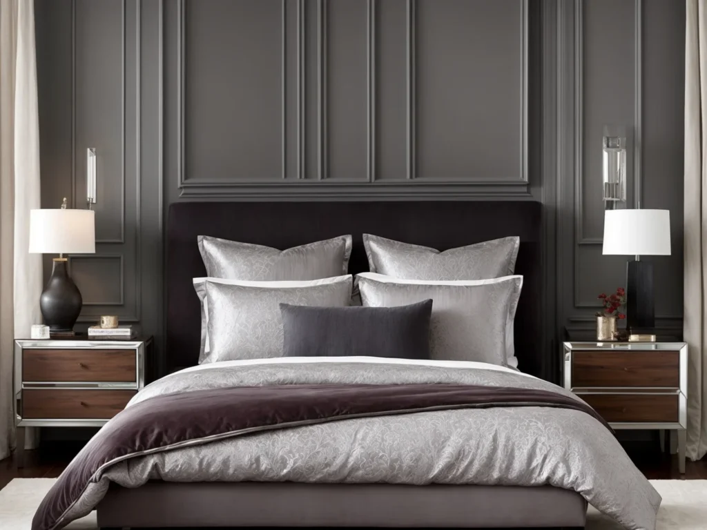 light gray Colors Go With Cherry Wood Bedroom Furniture