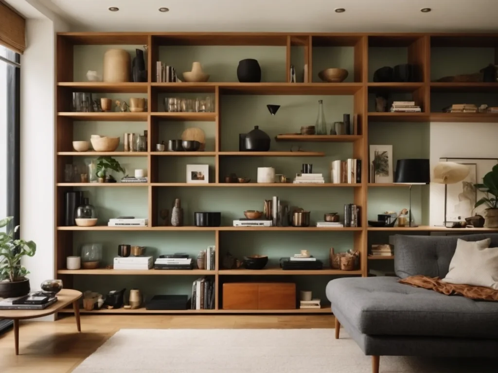 Small Space Shelving in living room