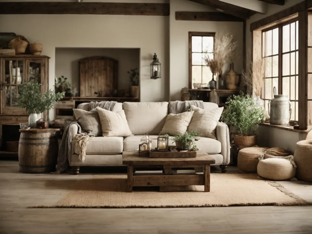 Core Elements of Rustic Farmhouse Living Room