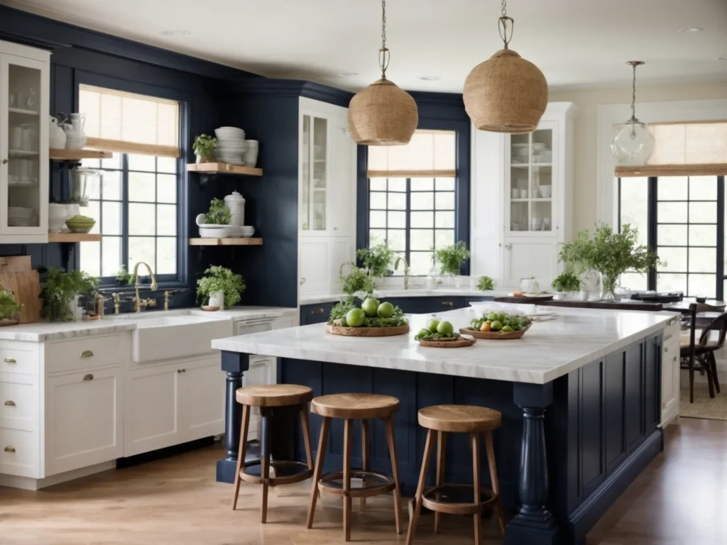 Two-Tone Cabinets with Kitchen Islands