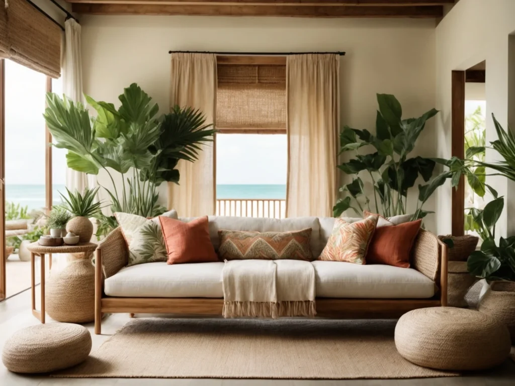 Use Natural Textiles in Tropical Style Furniture