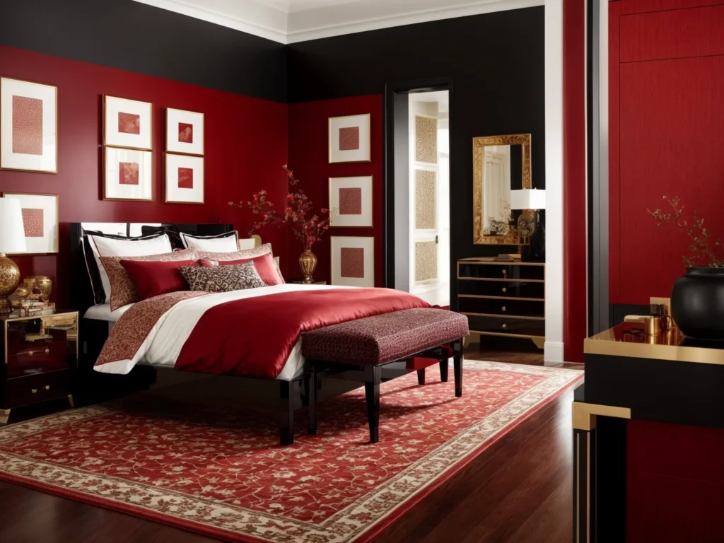 vibrand red Colors Go With Cherry Wood Bedroom Furniture