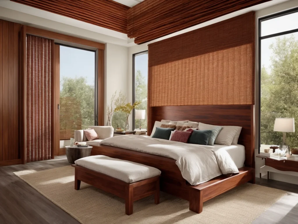 window treatment that Go With Cherry Wood Bedroom Furniture