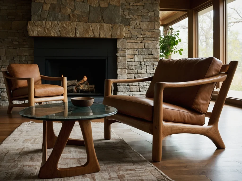 Natural Materials in prairie style furniture