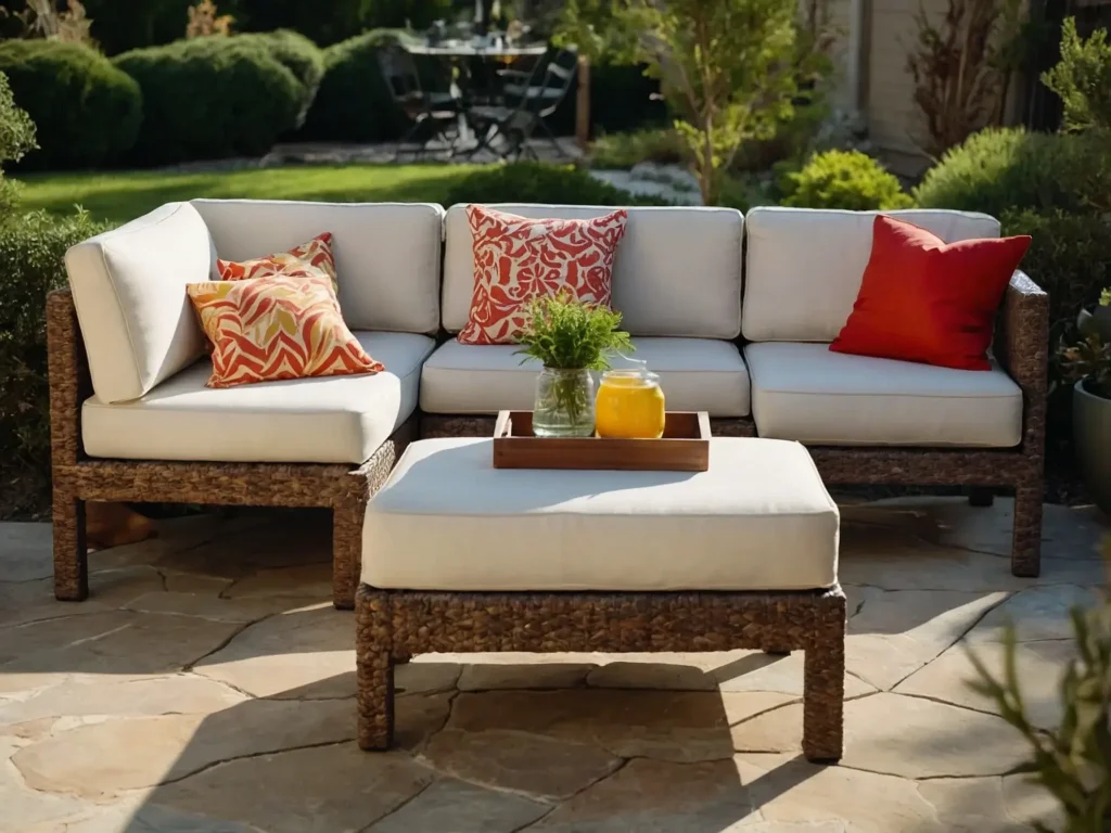 Benches and Ottomans for Outdoor Furniture in Small Patios