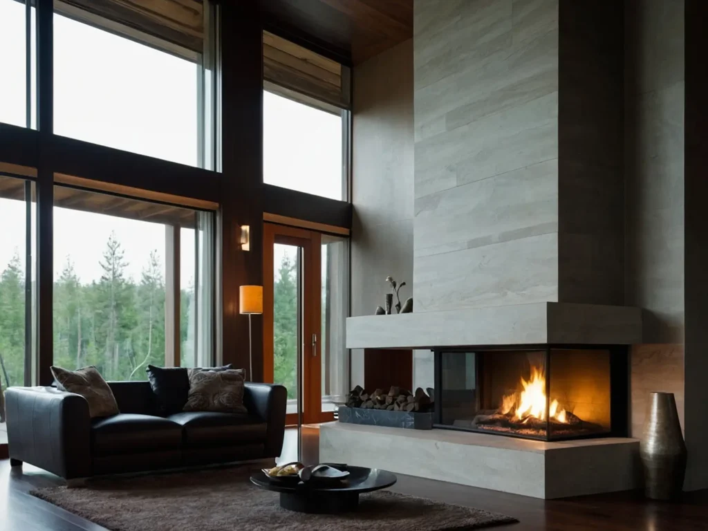 Corner Fireplaces as Natural Focal Points