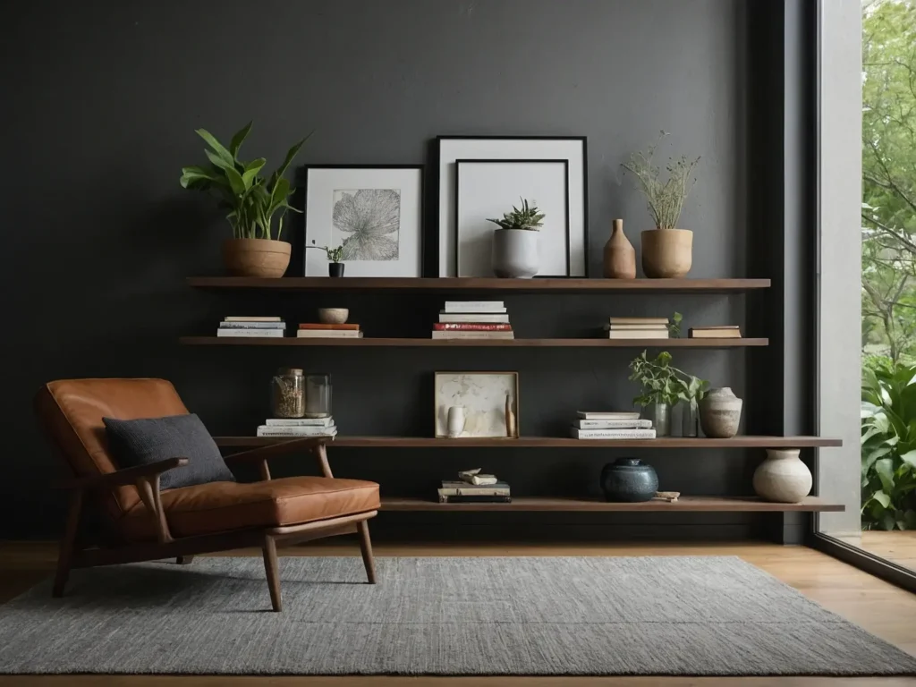 How to Style a Floating Shelf in a Living Room