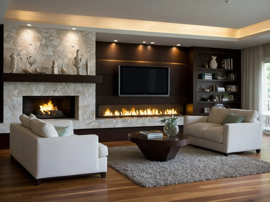 iving Room Layouts With Corner Fireplaces